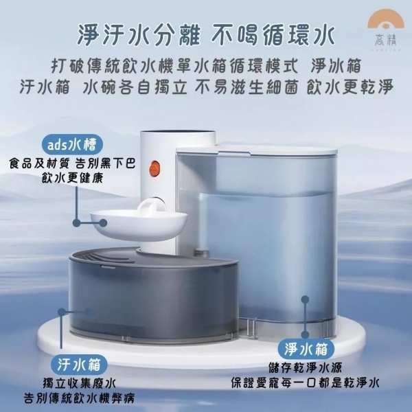 寵物飲水機 自動傾倒式 免濾芯0耗材 傾倒式寵物餵水器 寵物自動飲水機 貓咪飲水機 無線自動飲水器